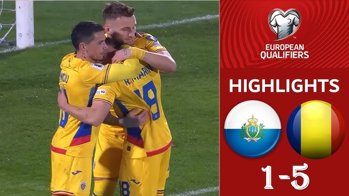 România, măcinată de goluri în meciul cu San Marino: 7-1
