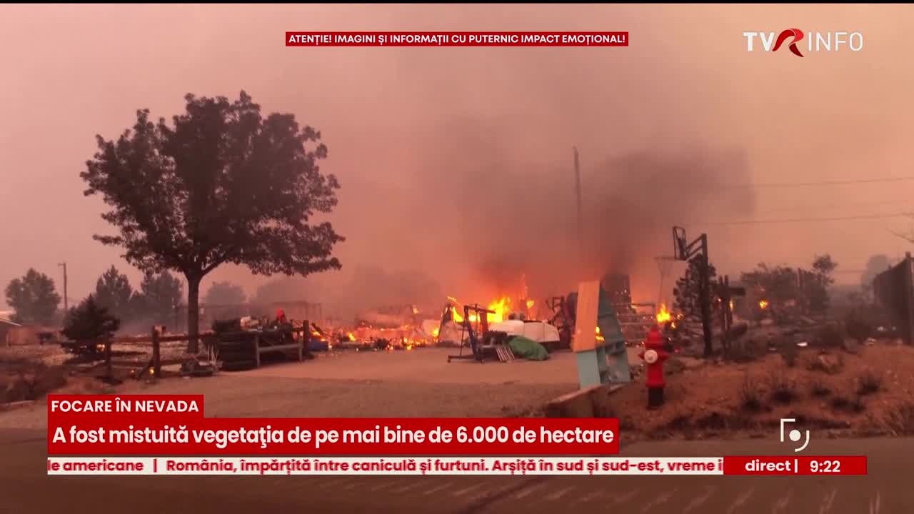 Incendii Devastatoare în Nevada: Mii de Oameni Evacuați